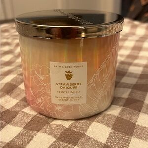 BRAND NEW, BBW STRAWBERRY DAIQUIRI 3 WICK CANDLE